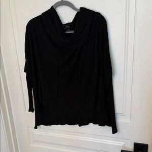 Elegant Black Cowl Neck Sweater